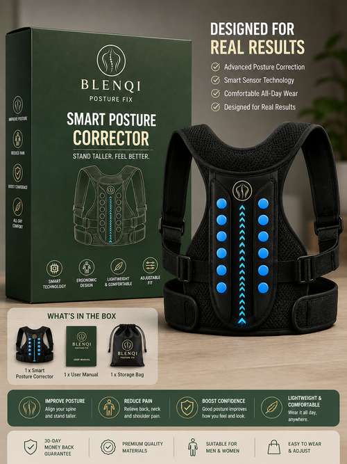 Blenqi Advanced Back Support Belt worn for posture correction
